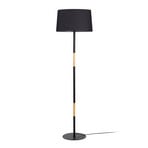 Vloerlamp Mikados LS, staal en hout-elementen