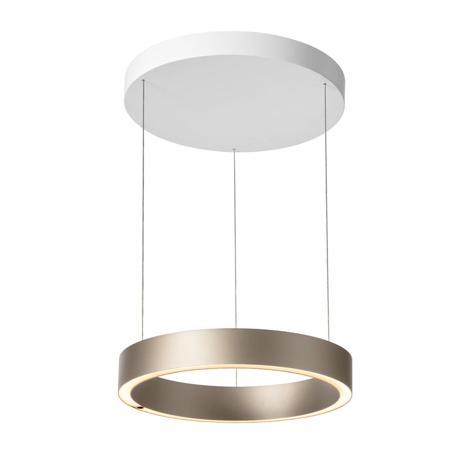 Velora LED-hængelampe, cremefarvet, Ø 40 cm, dæmpbar – LOOM DESIGN