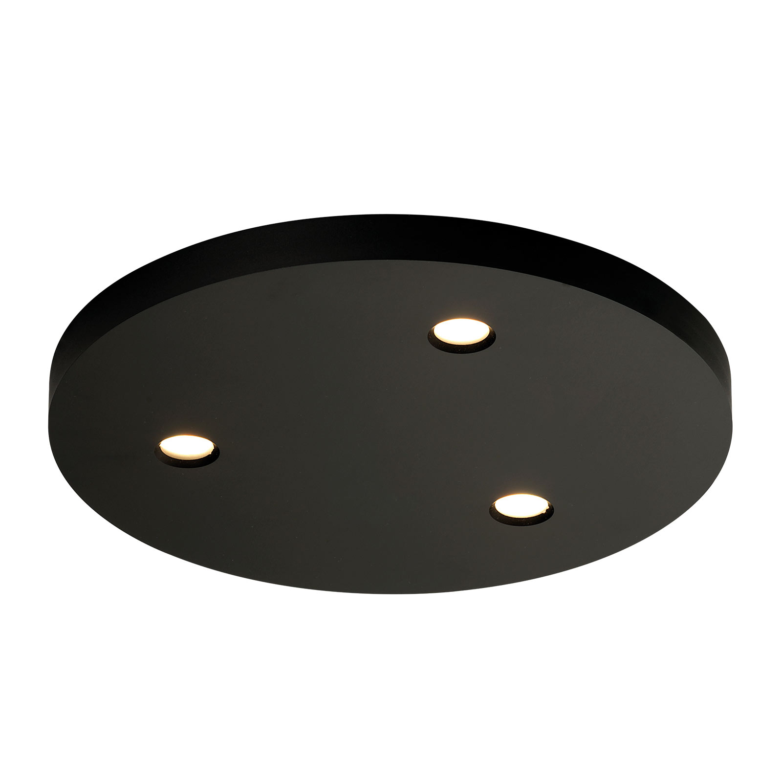 Bopp Close LED stropní svítidlo 3 světla kulaté černé
