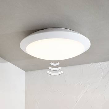 Vonkajšie stropné LED svietidlo Naira biele snímač