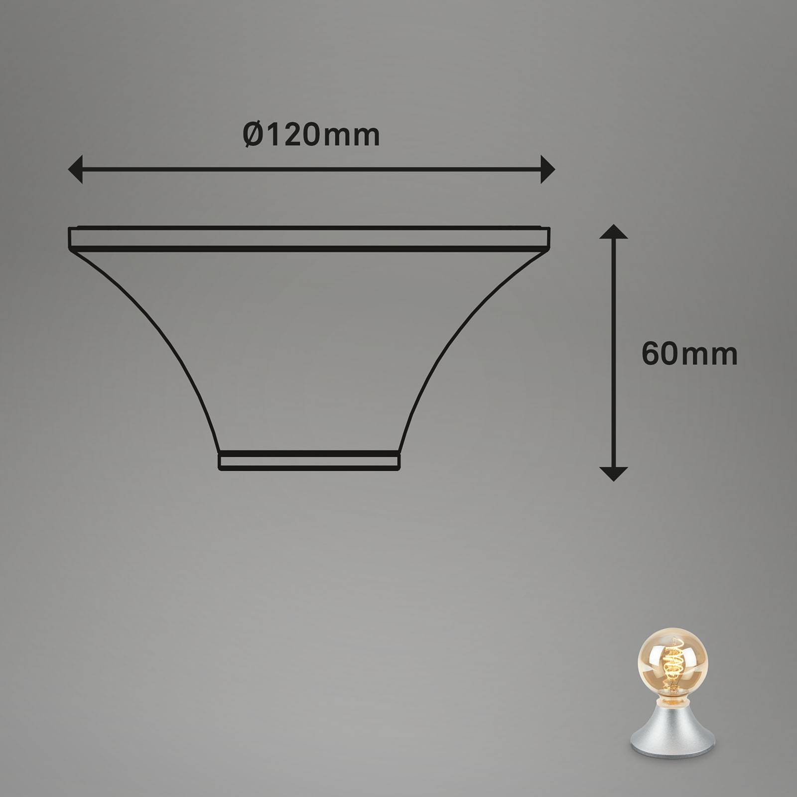 Lampa sufitowa Tepel do łazienki IP44 E27 chrom