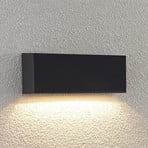 Lindby LED zunanje stensko svetilo Jarte, 24 cm, navzdol, siva, IP65