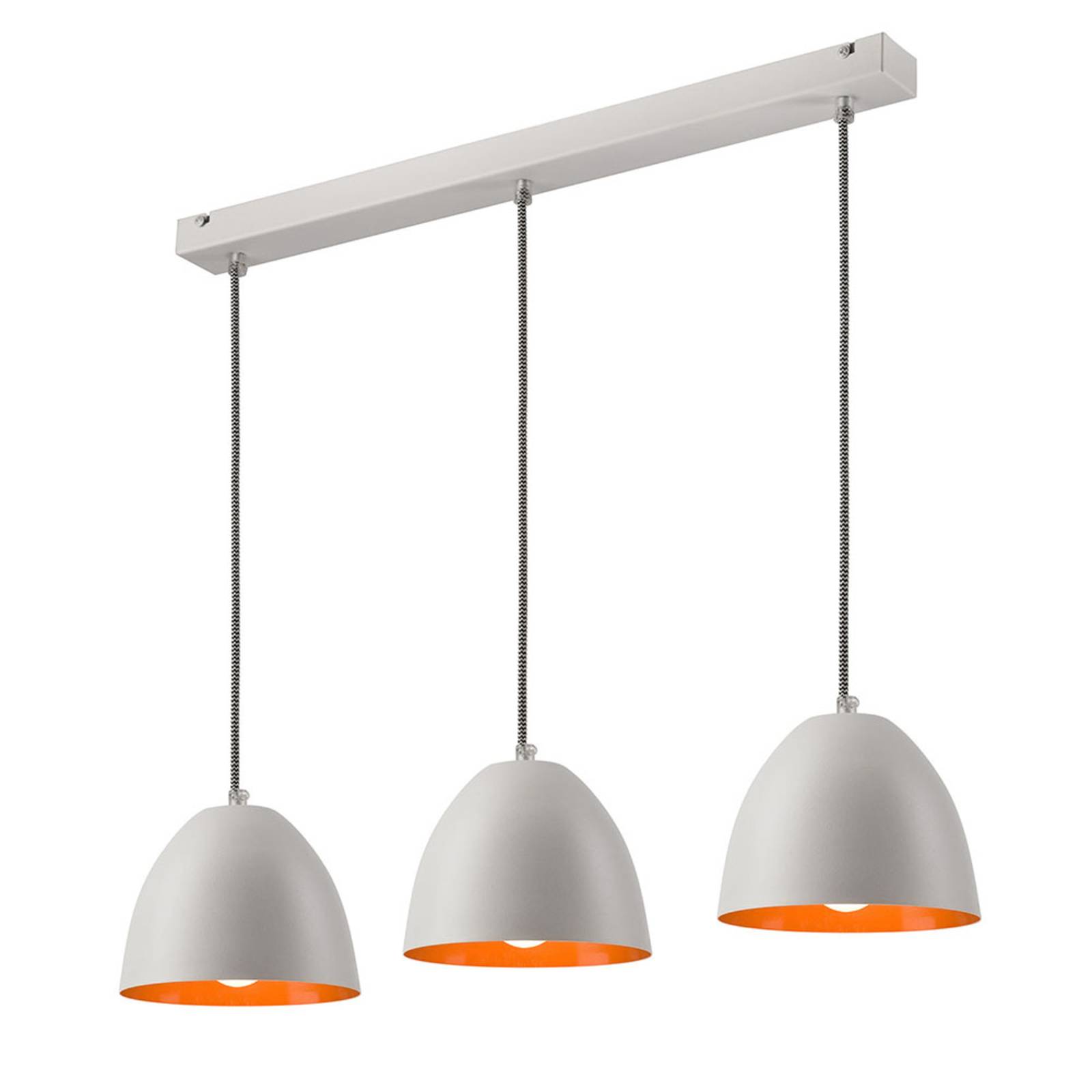 Hanglamp Atlantik, 3-lamps, wit