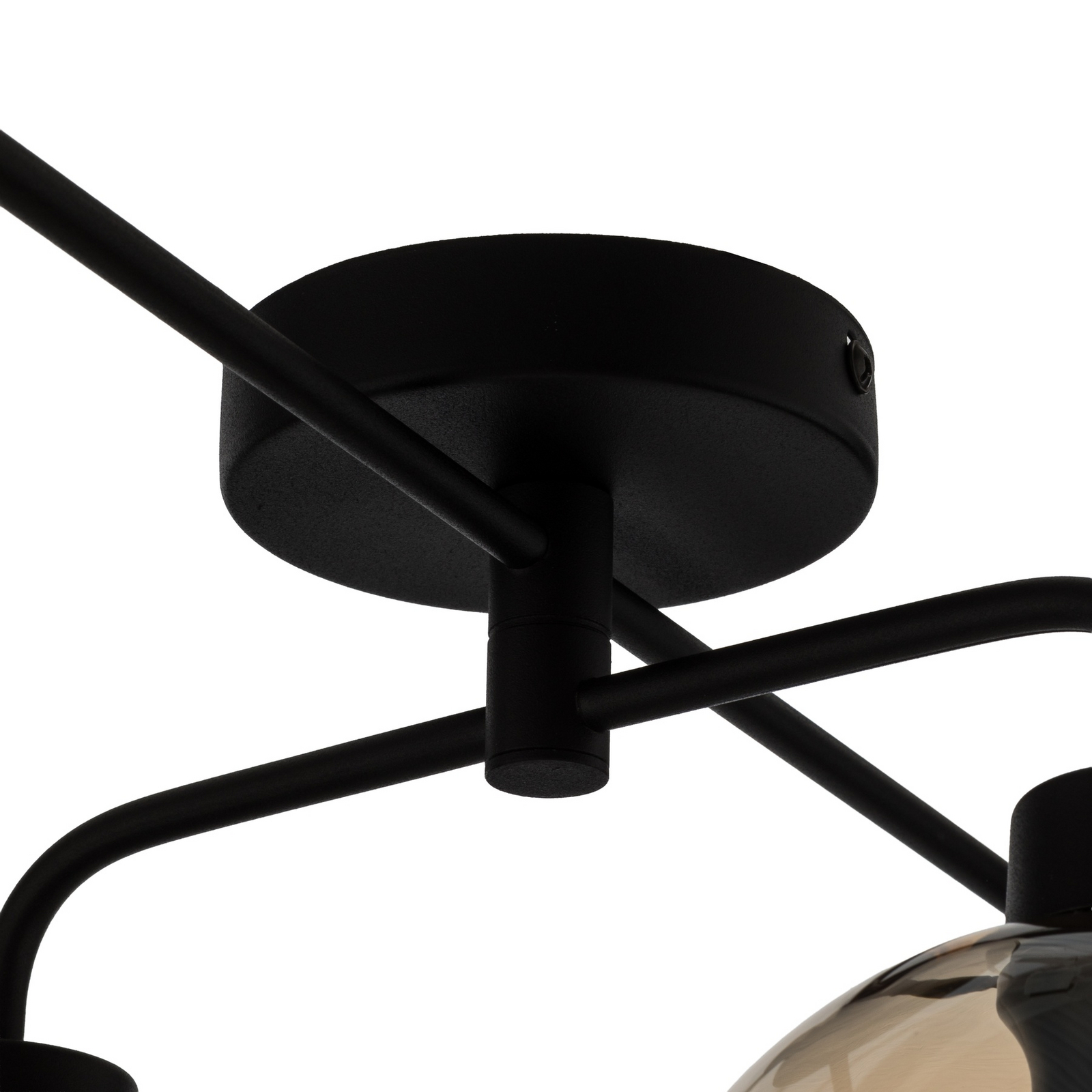 Deckenlampe Cubus vierflammig klar/bernstein/grau Deckenlampe Cubus vierflammig klar/bernstein/grau