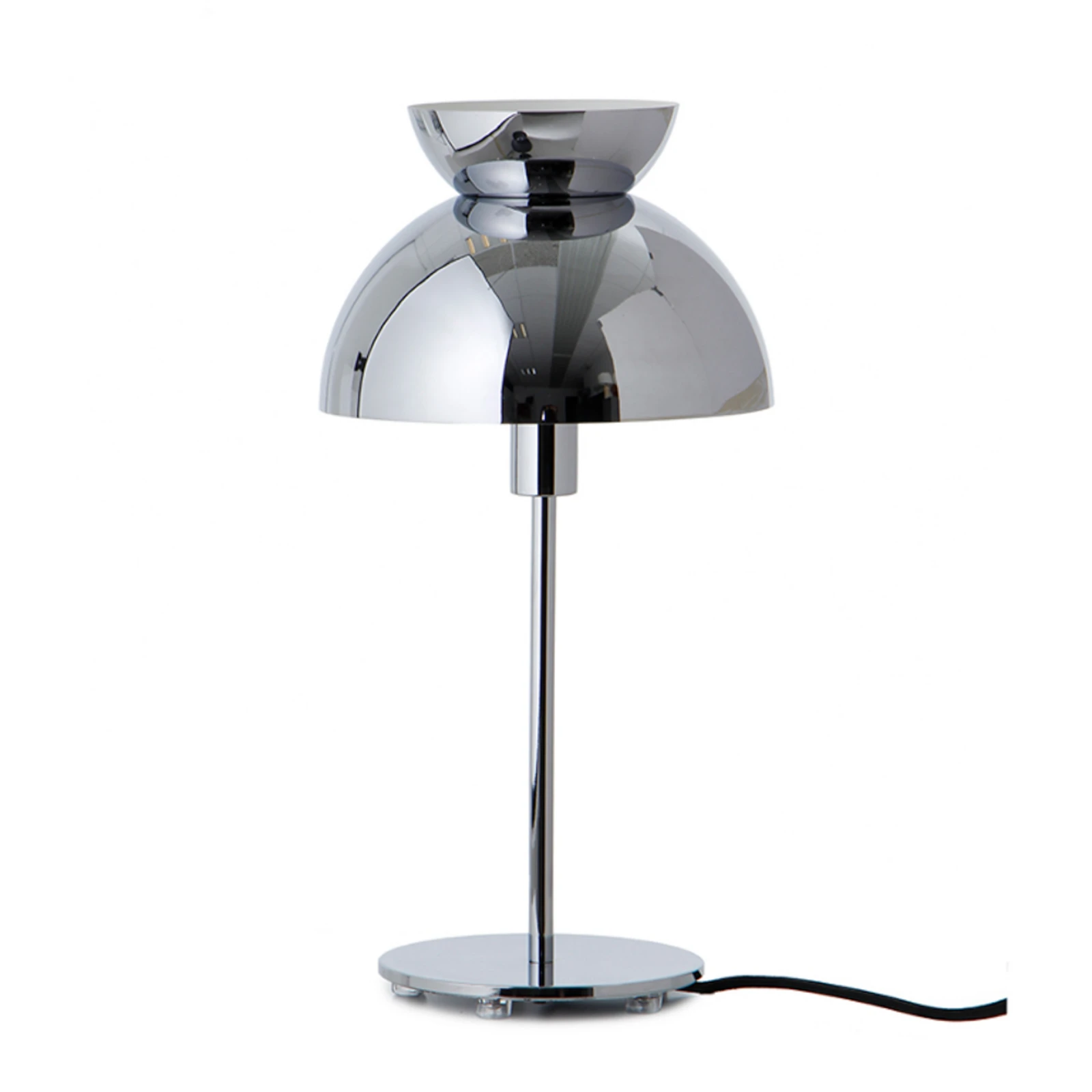 FRANDSEN Stolná lampa Butterfly, vypínač, chrómová farba