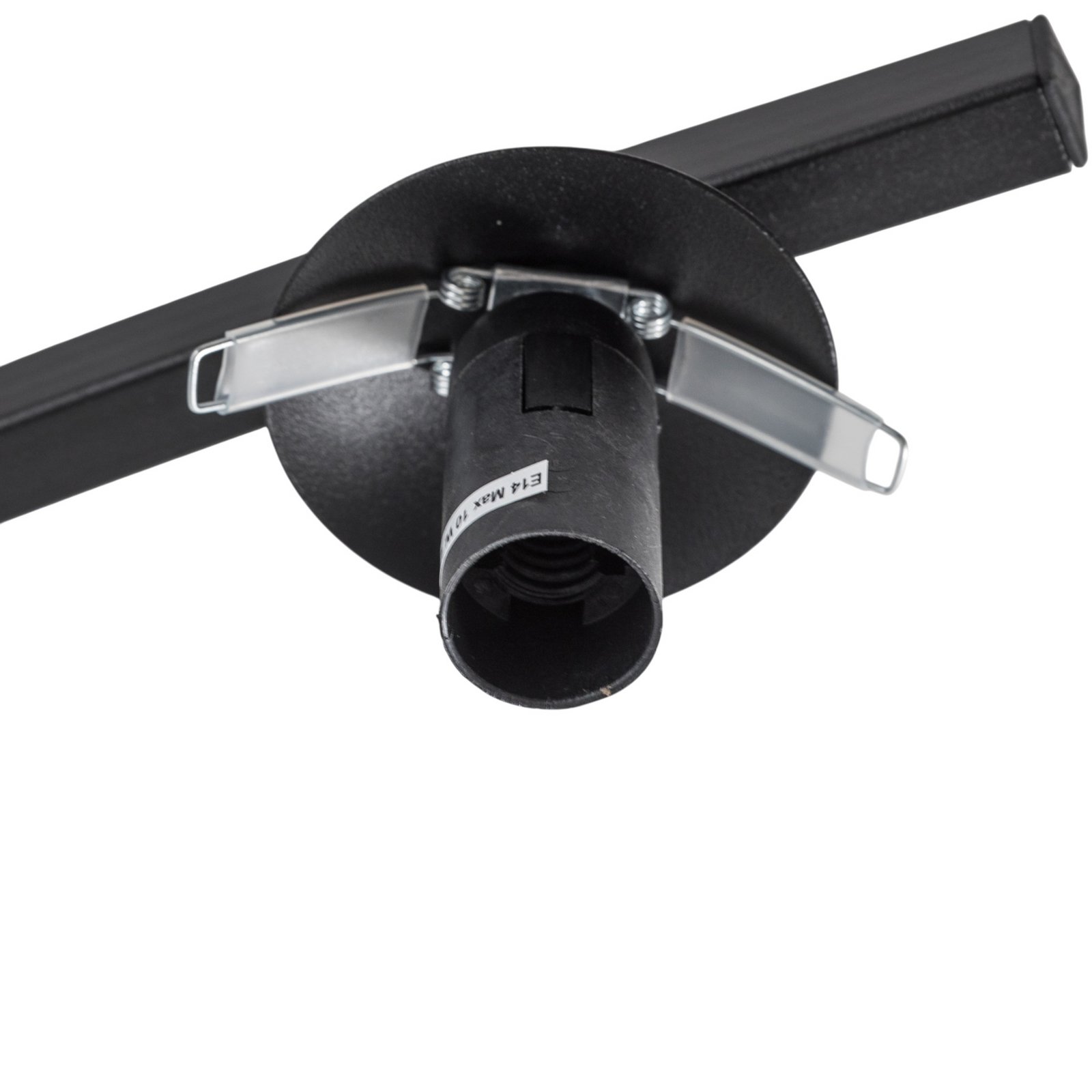 Lampa sufitowa OPUS, długość 60 cm, dymny szary/czarny, 2-punktowa.