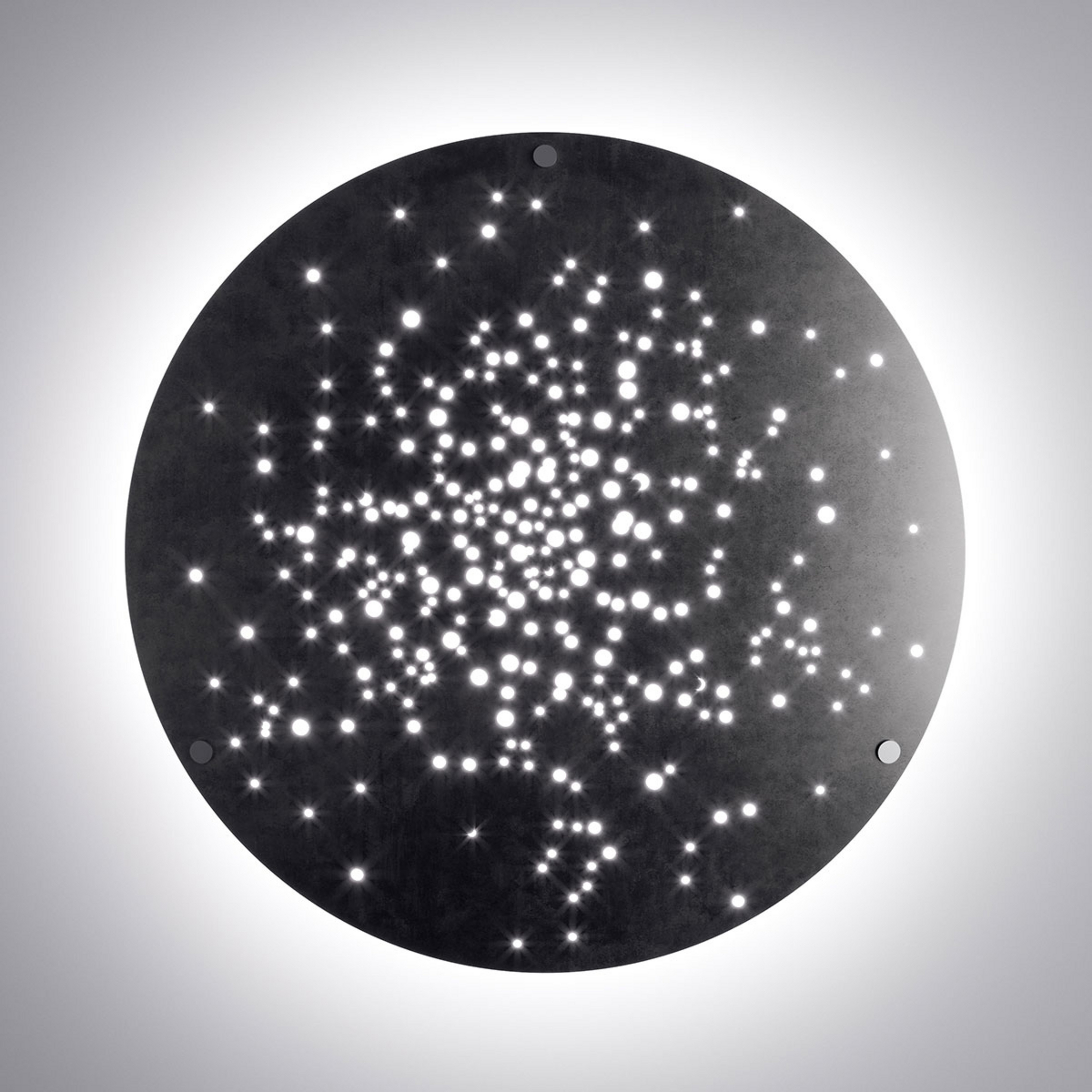 Fabbian Lens LED sienas gaisma Ø 90 cm, pulēta