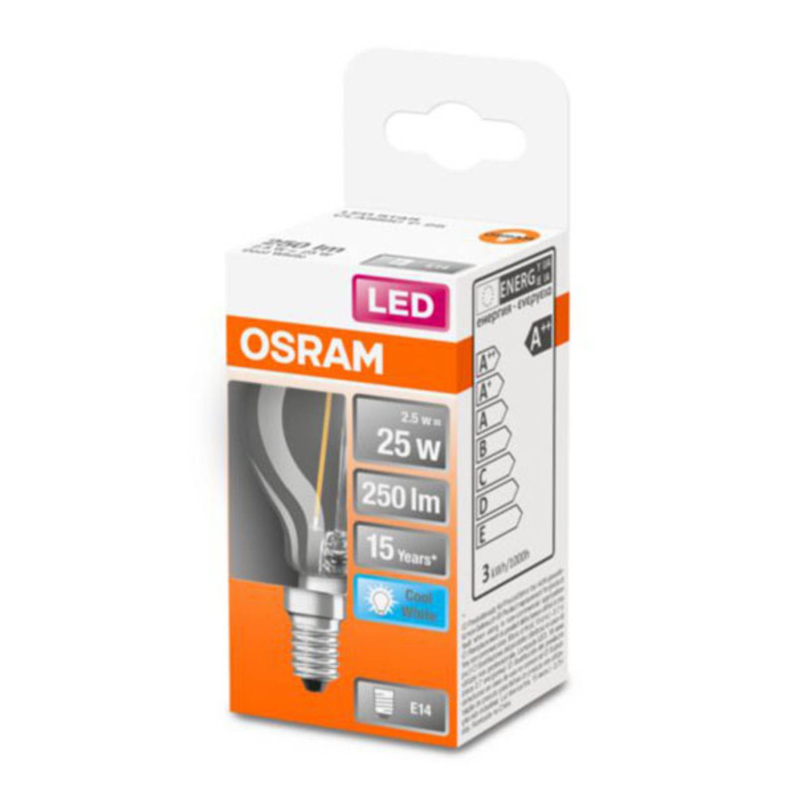 OSRAM Classic P ampoule LED E14 2,5W 4 000K claire