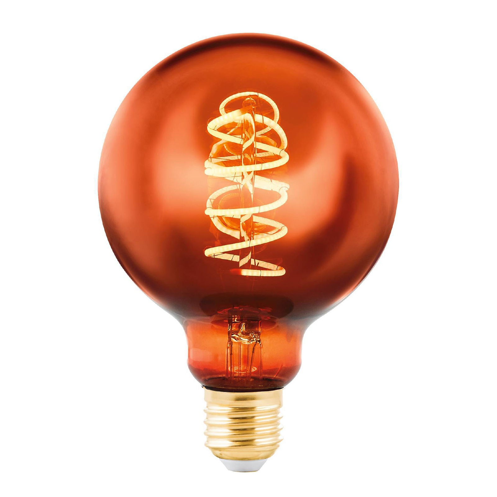 LED-Globelampe E27 4W kupfer bedampft
