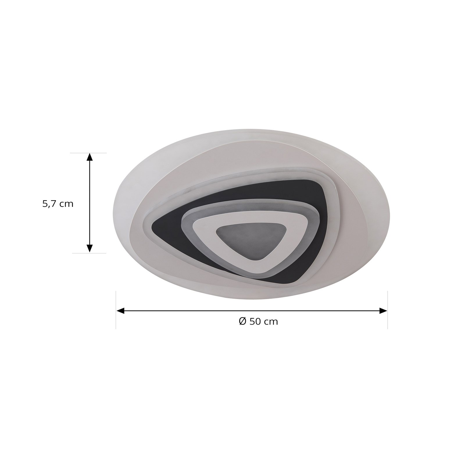 Rebeka LED Ceiling Lamp White/Anthracite - Lindby