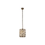 Bijou hanglamp, 1-lamp, messing, kristalglas