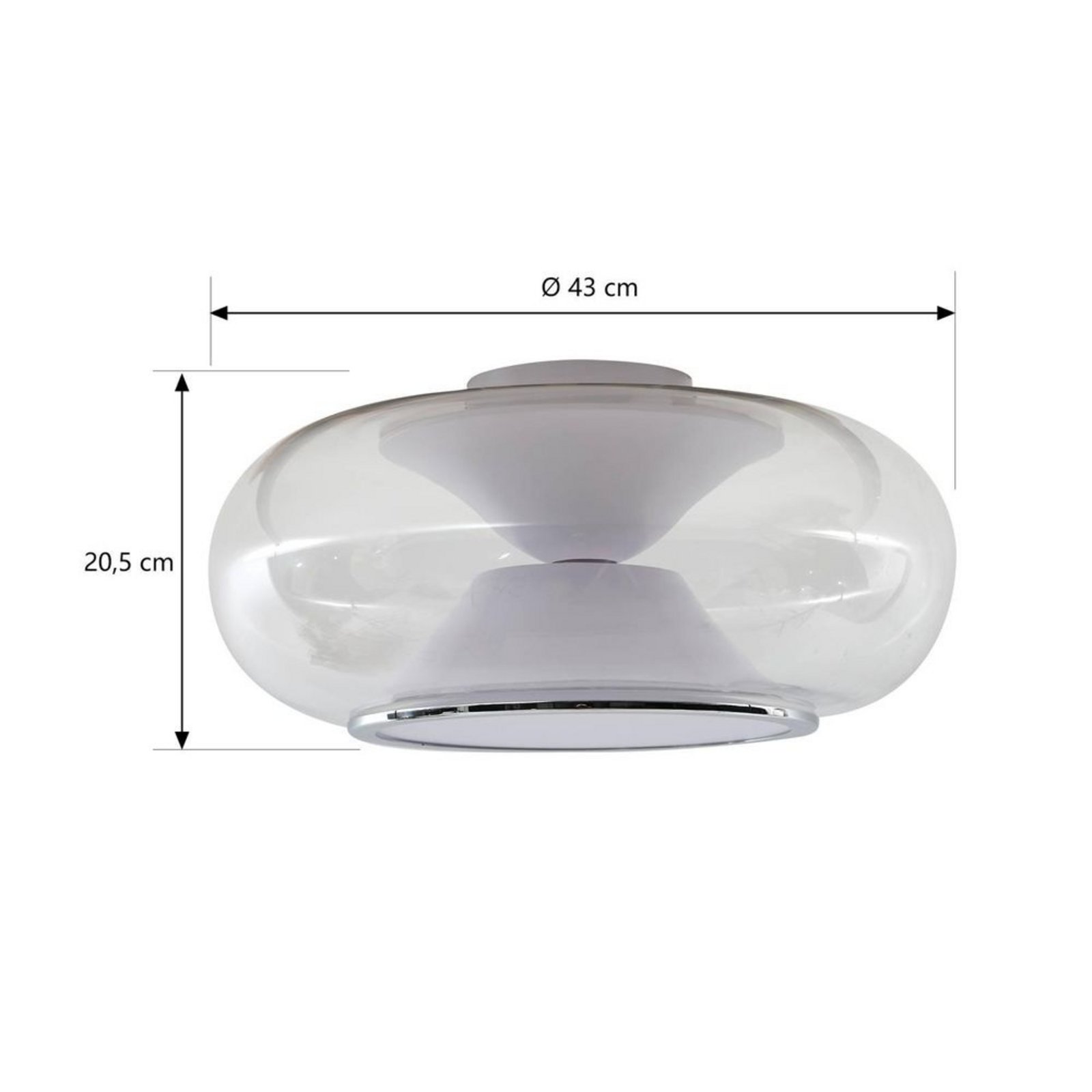 Orasa LED Plafoniera Bianco/Trasparente - Lucande