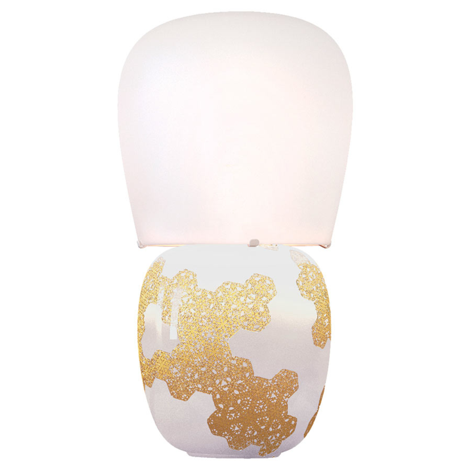 Kundalini Hive - keramik-bordslampa, vit