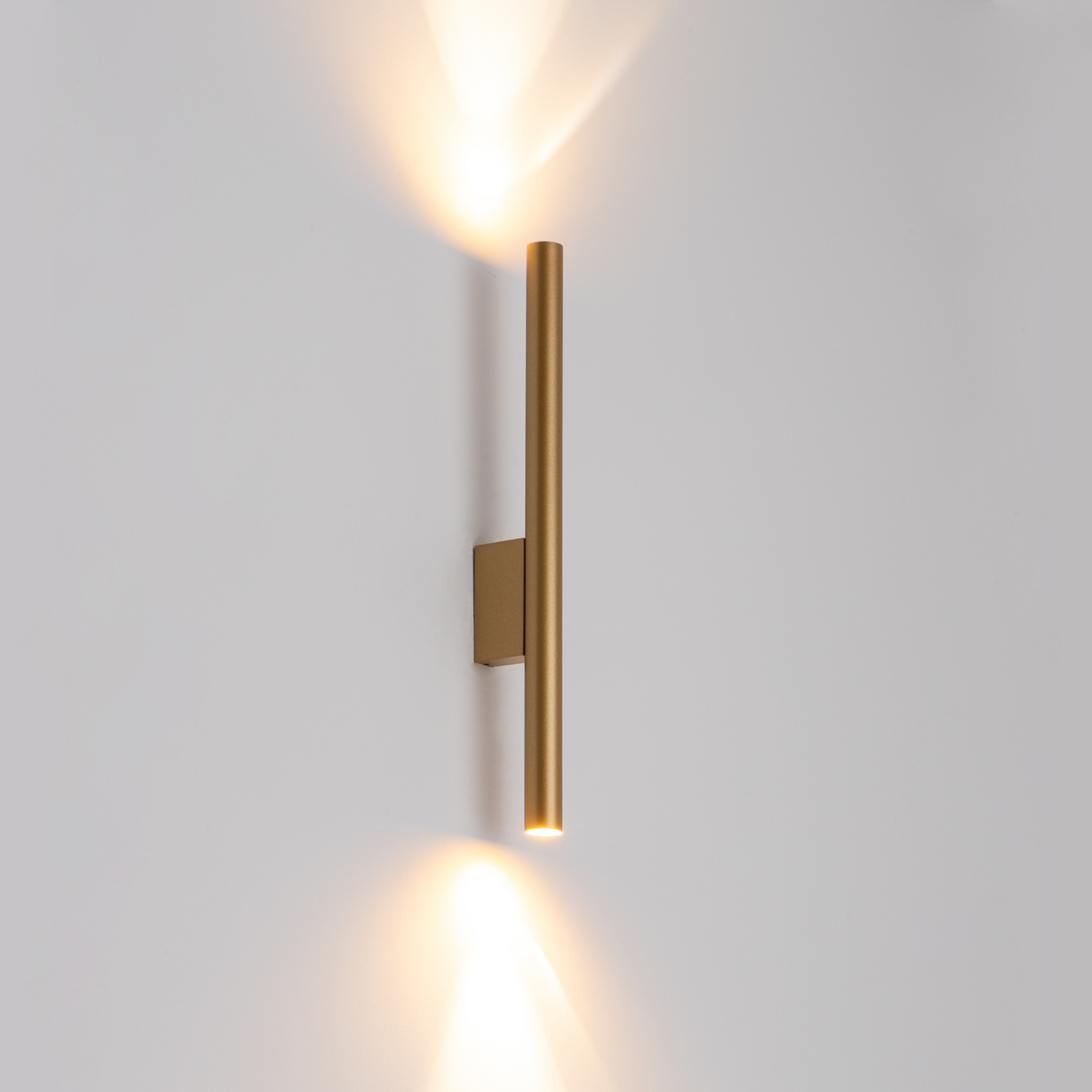 Sienas lampa Laser, zelta krāsā, metāls, 40 cm augsta, G9