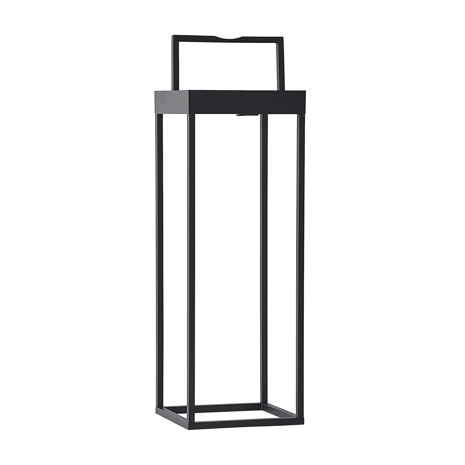 Lucande Lynzy LED-solcellslampa, svart, 58,3 cm