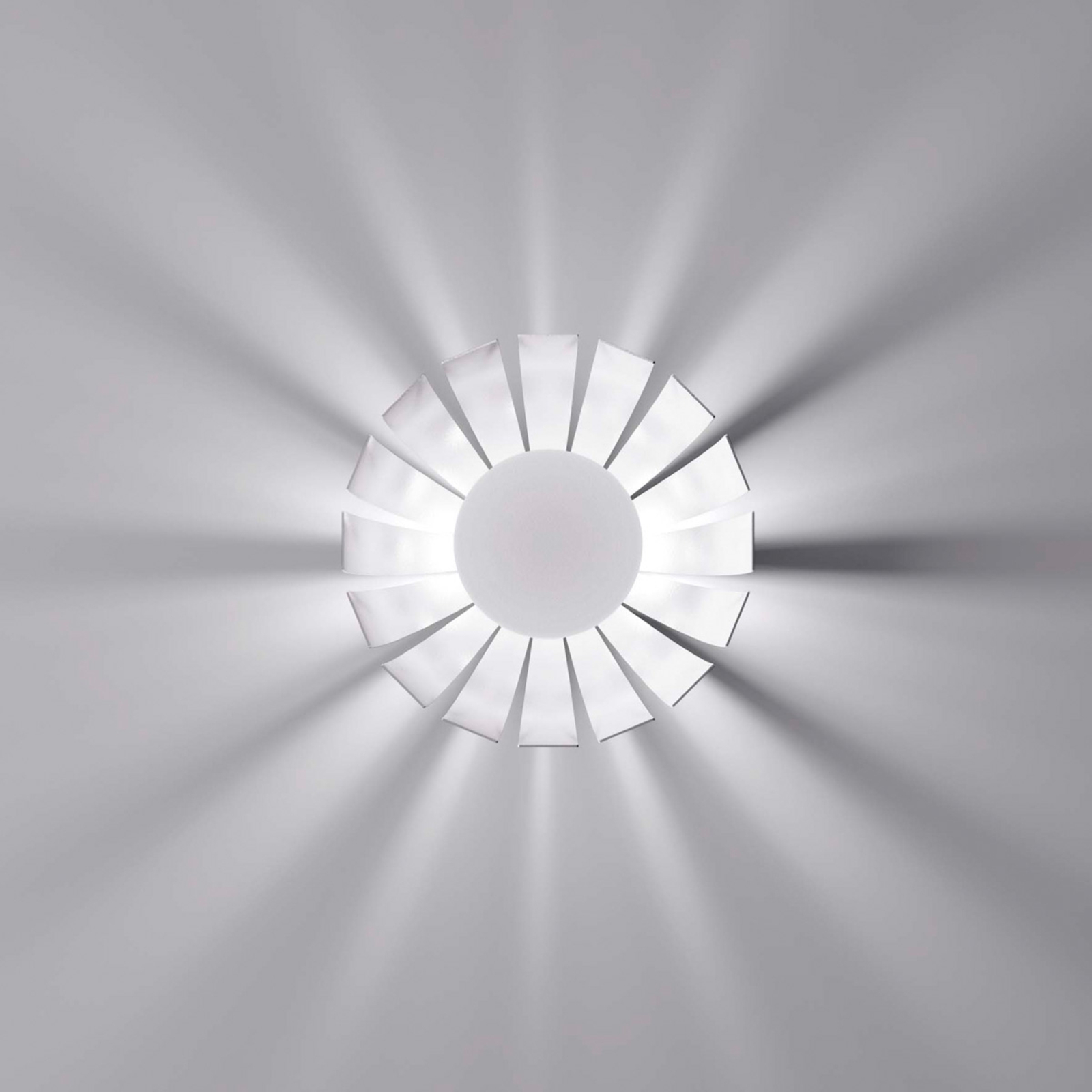 Vit LED-designertaklampa Loto, 27 cm