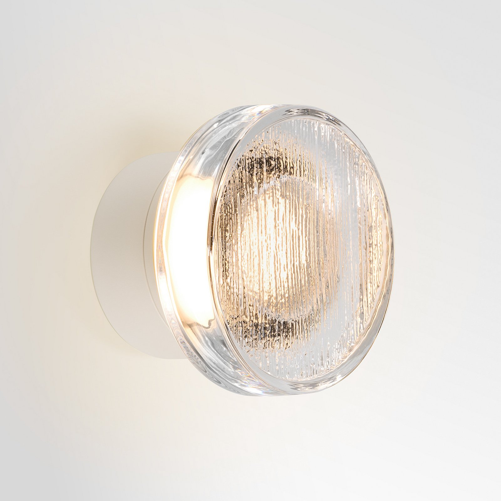 Applique d'extérieur LED MARSET Roc, Ø 14 cm, blanc/translucide