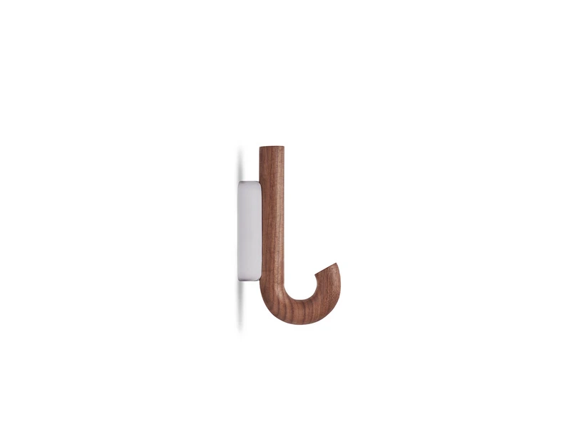 Produktfoto för Gejst - Hook Mini - Krokar - Walnut/Chrome - D6,2 x W2 x H13,3 cm