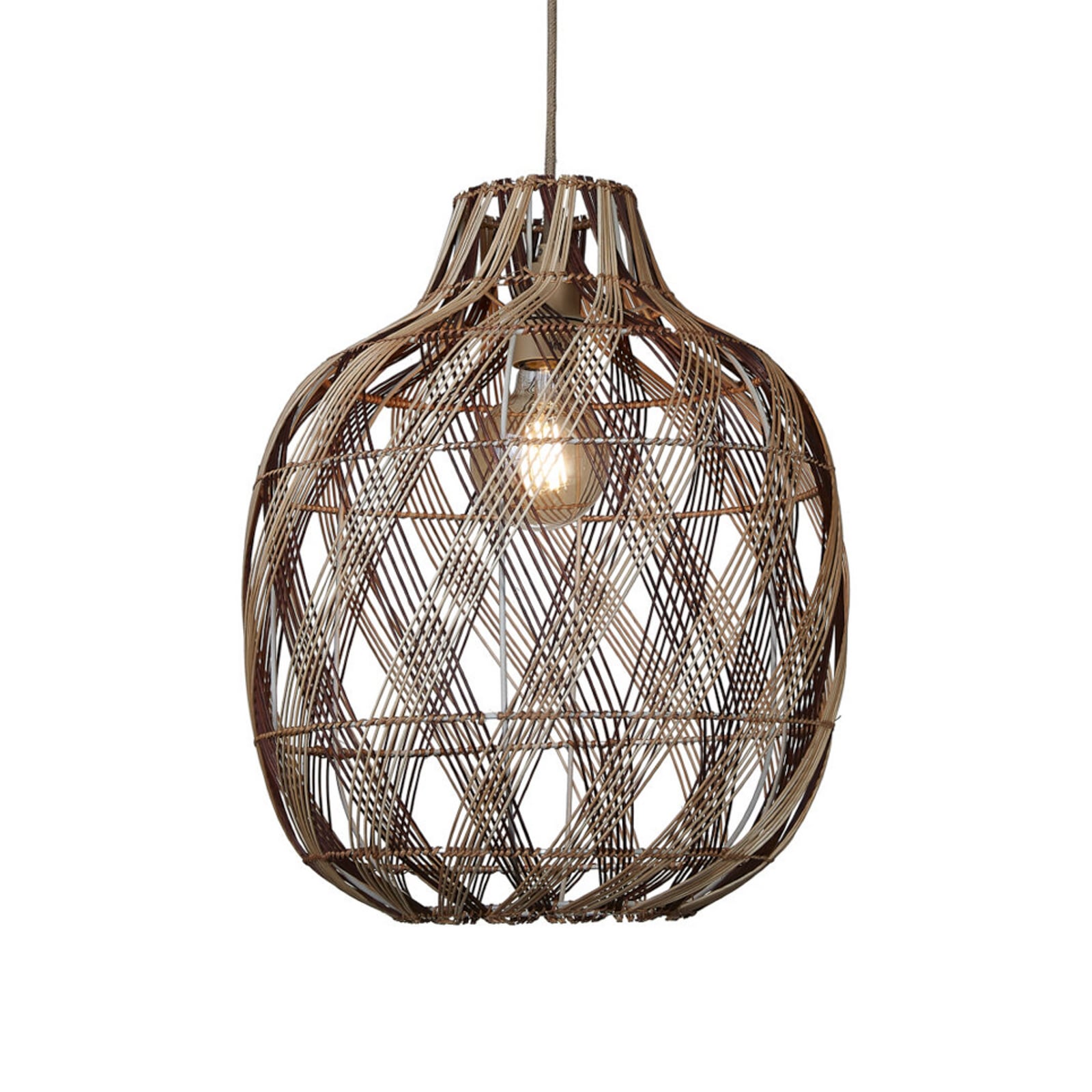 GOOD & MOJO Suspension Mendoza, naturel/rouge, Ø 40 cm, bambou