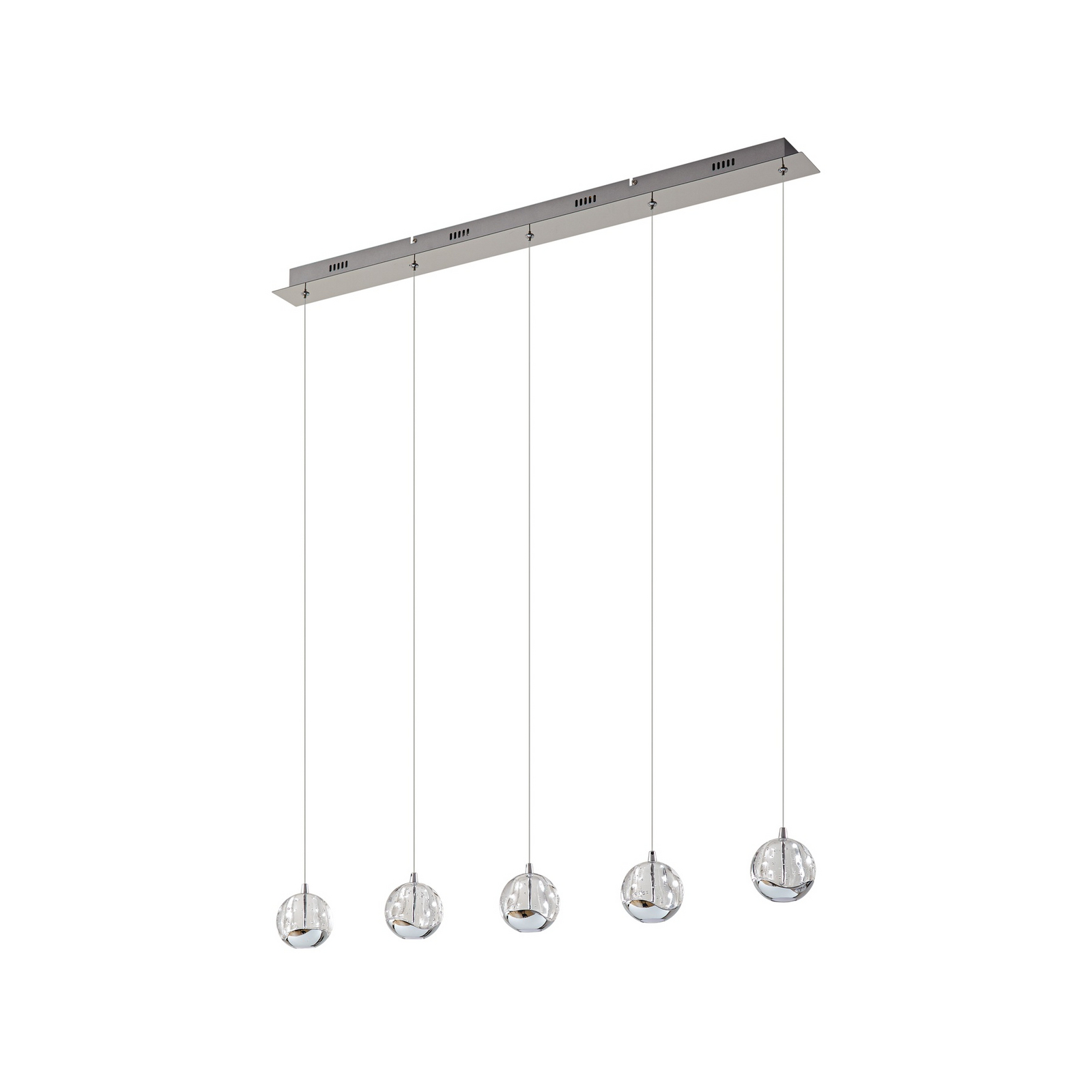 Hayley 5 Line Lustră Pendul Clear/Chrome - Lucande