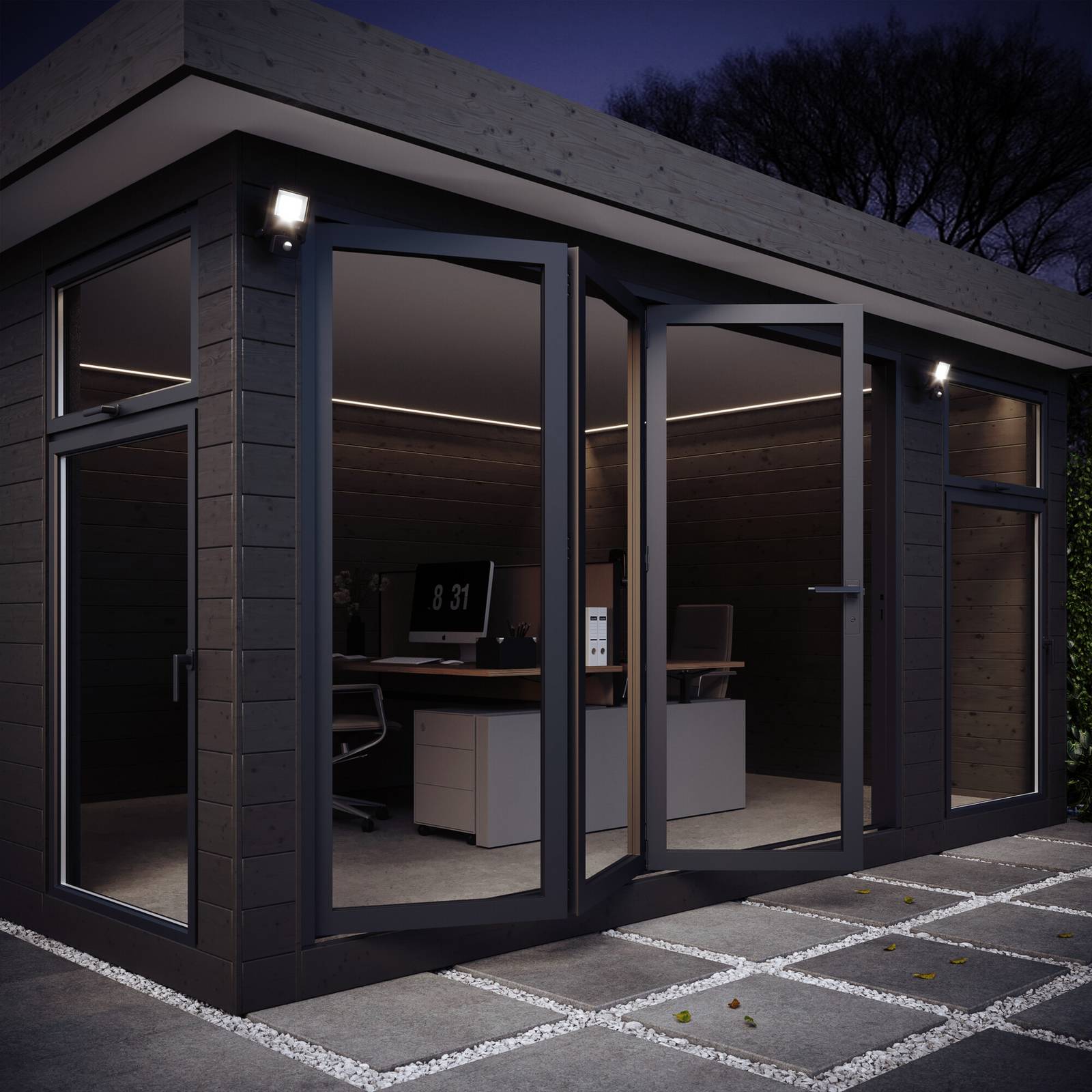 Projecteur d'extérieur OSRAM ENDURA FLOOD, gris, capteur 30 W 830 IP44