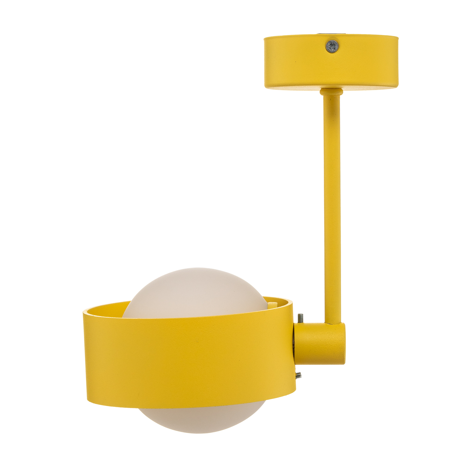 Plafonnier Mado en acier, jaune, à une lampe