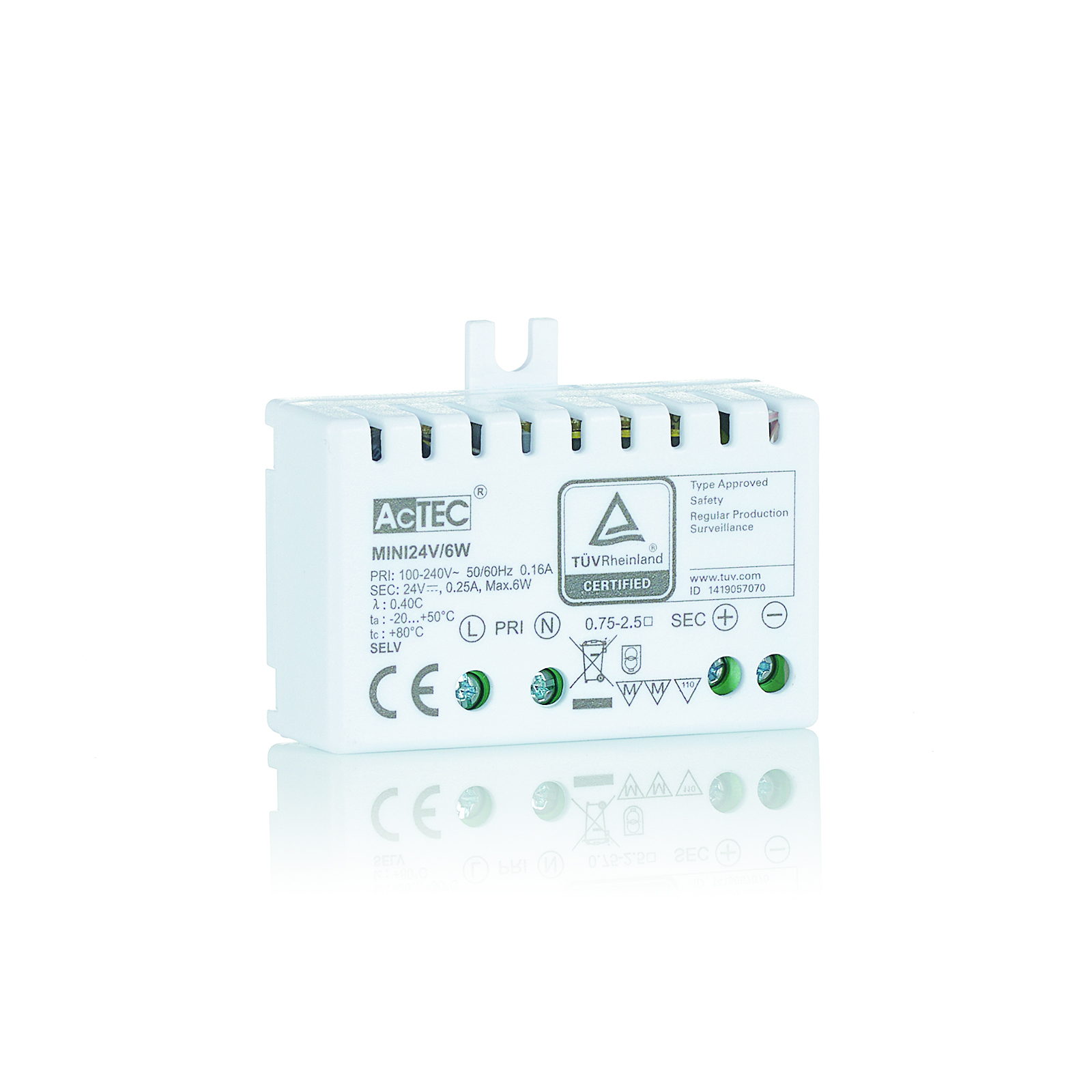 AcTEC Mini LED-Treiber CV 24V, 6W, IP20