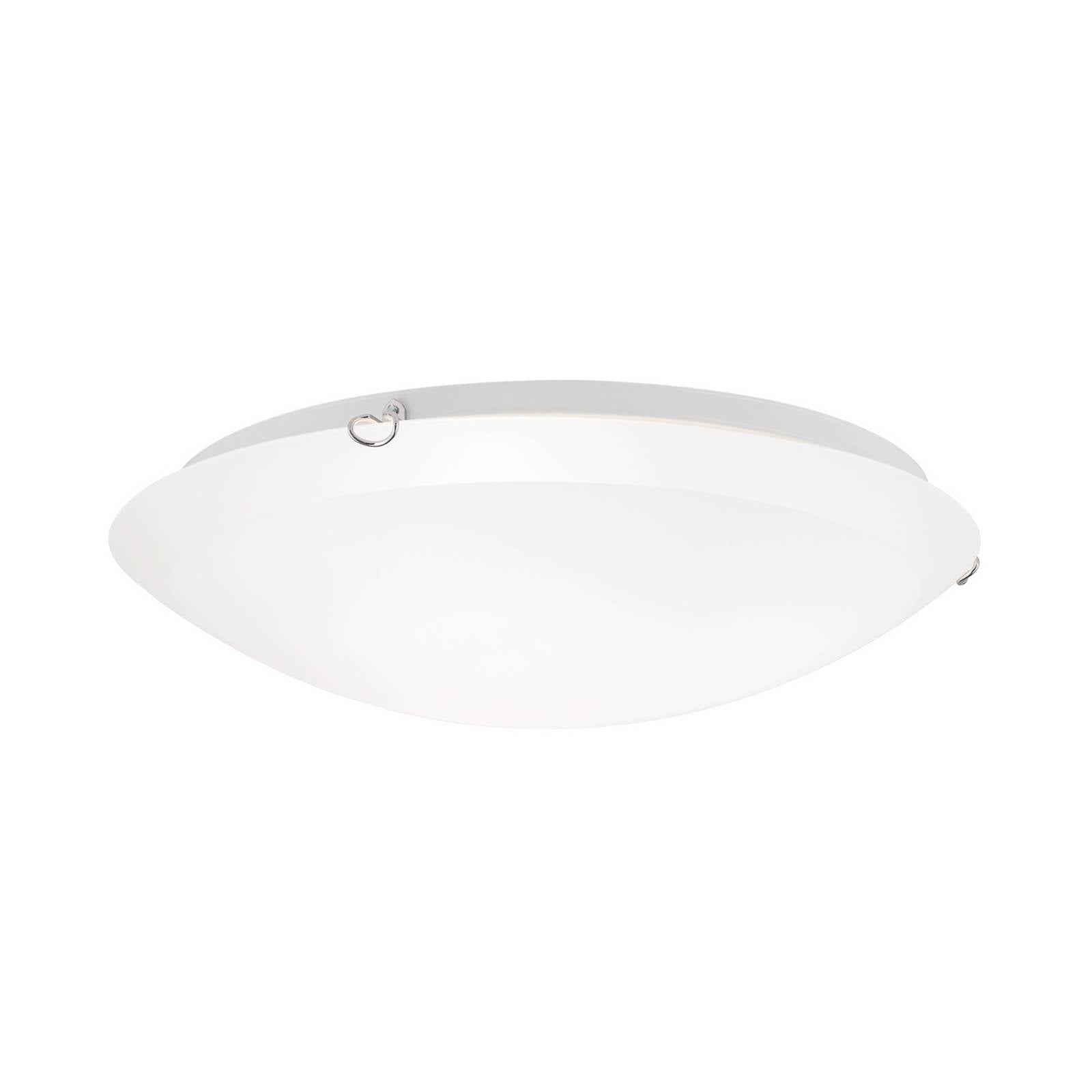 Deckenleuchte Agada, Opalglas, Chrom, 50 cm