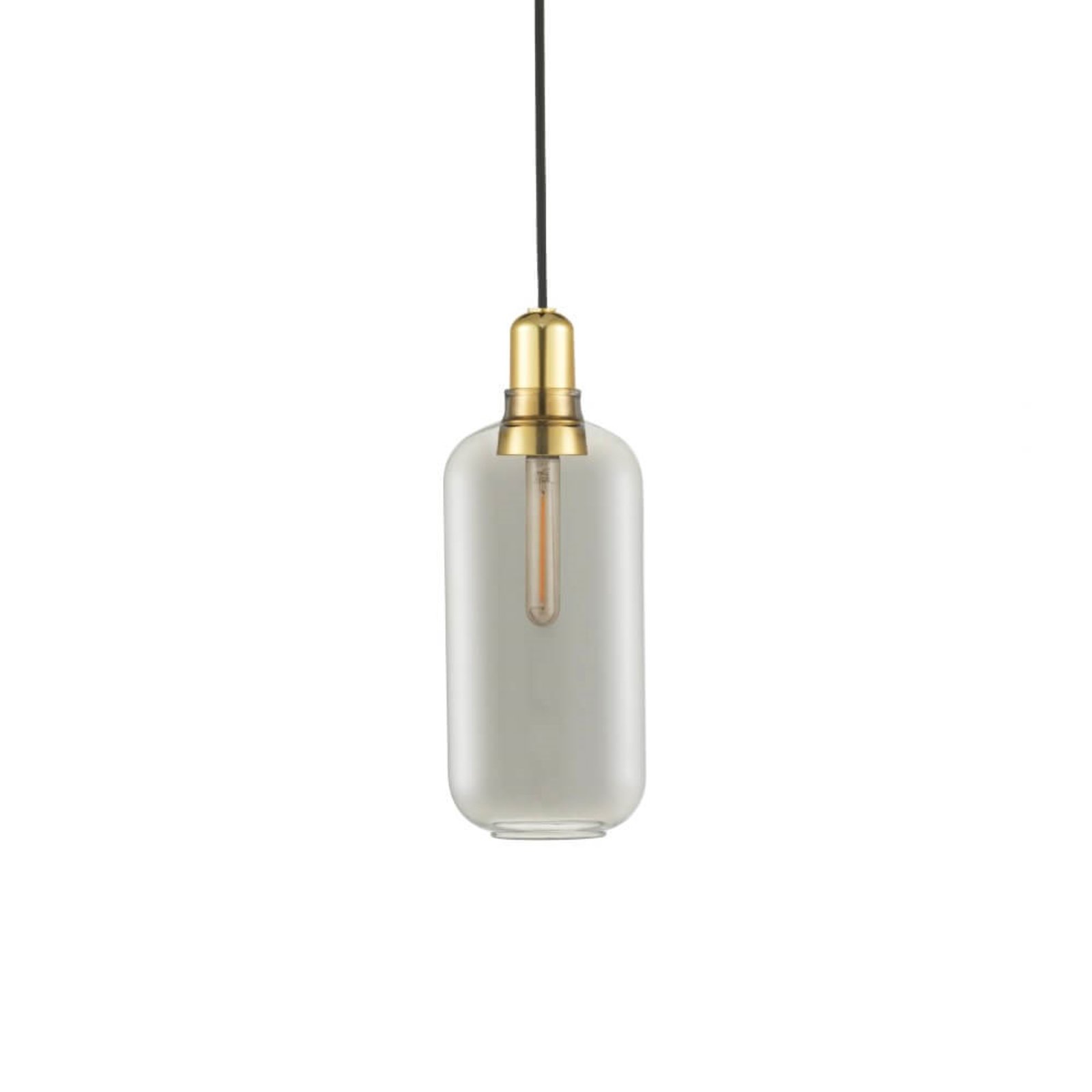 Amp Pendant Large Smoke/Brass - Normann Copenhagen