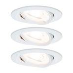 Nova 3-spot round swivel/dimmable, white - Paulmann