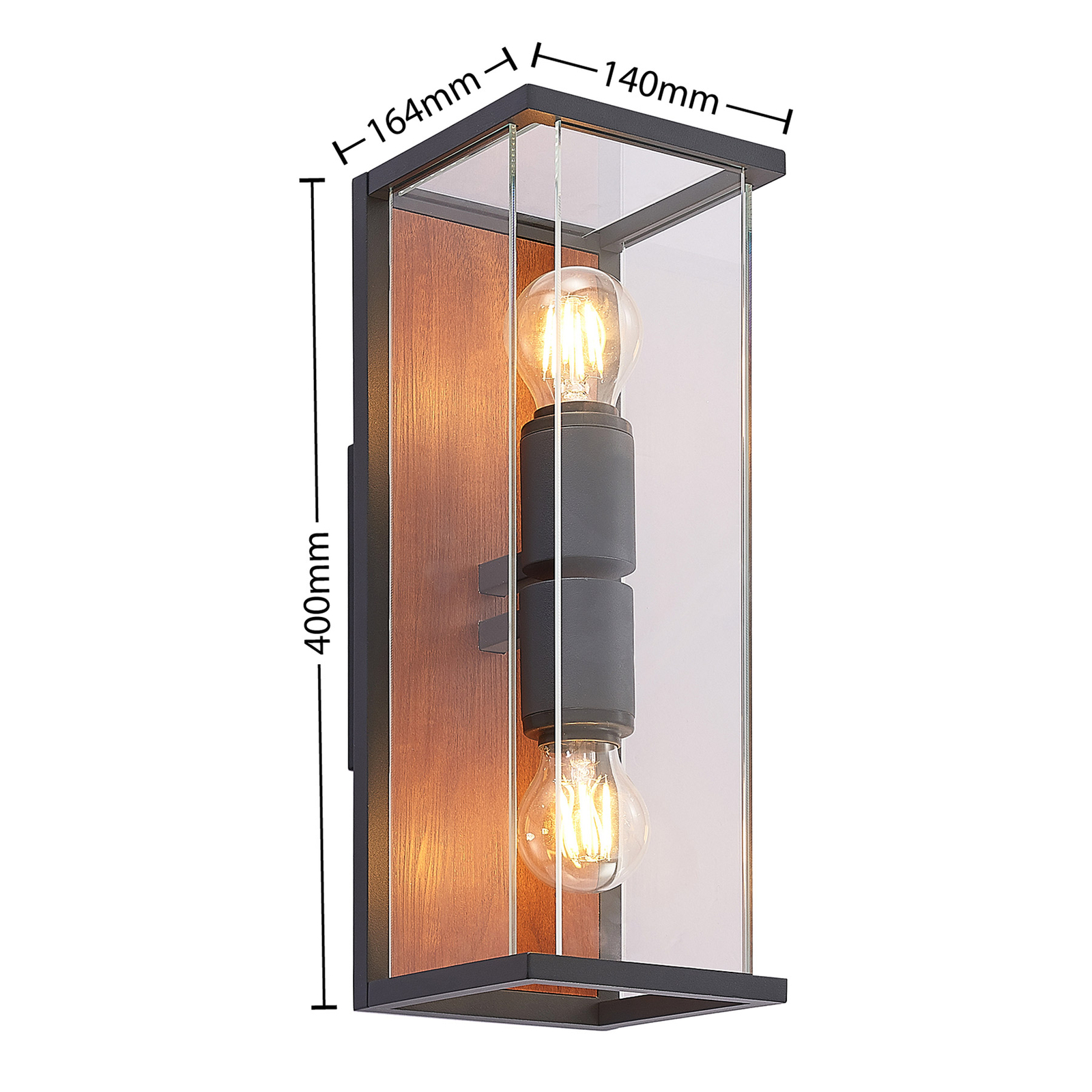 Elwin 2 Buiten Wandlamp - Lucande