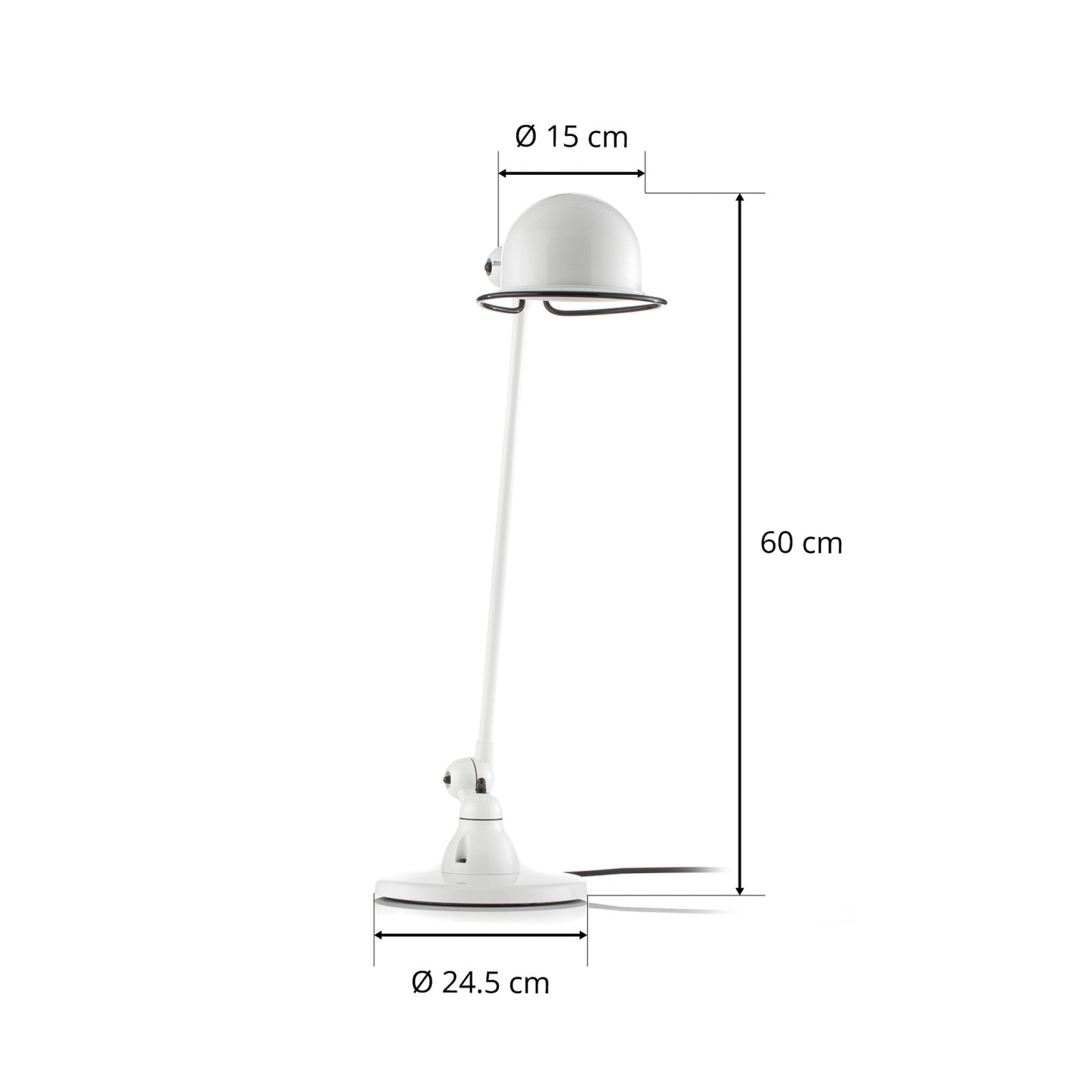 Jieldé Loft D6000 stolní lampa, bílá