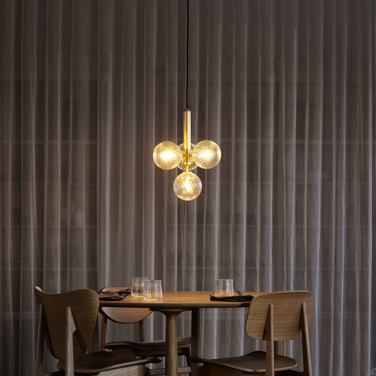 Miira 4 Lampadario Ottone/Optic Clear - Nuura