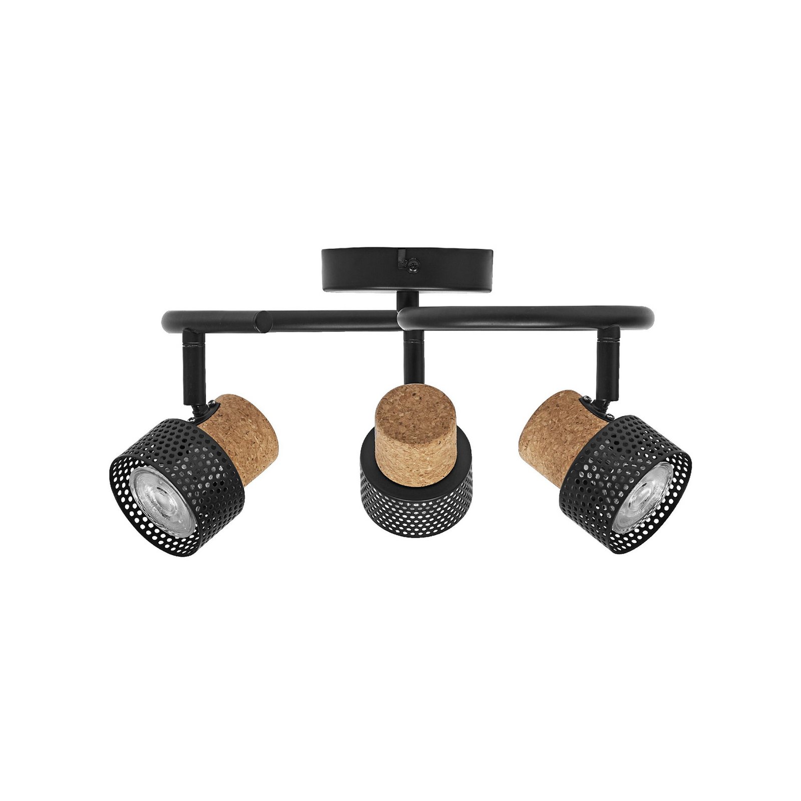 OSRAM Deckenstrahler CORK SPIRAL schwarz 3-Spot GU10-LED 927