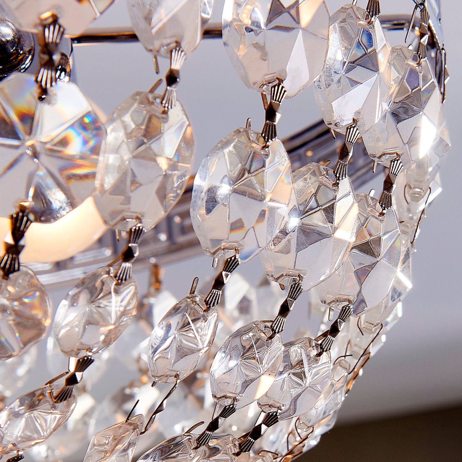 Sparkling crystal ceiling light Mondrian