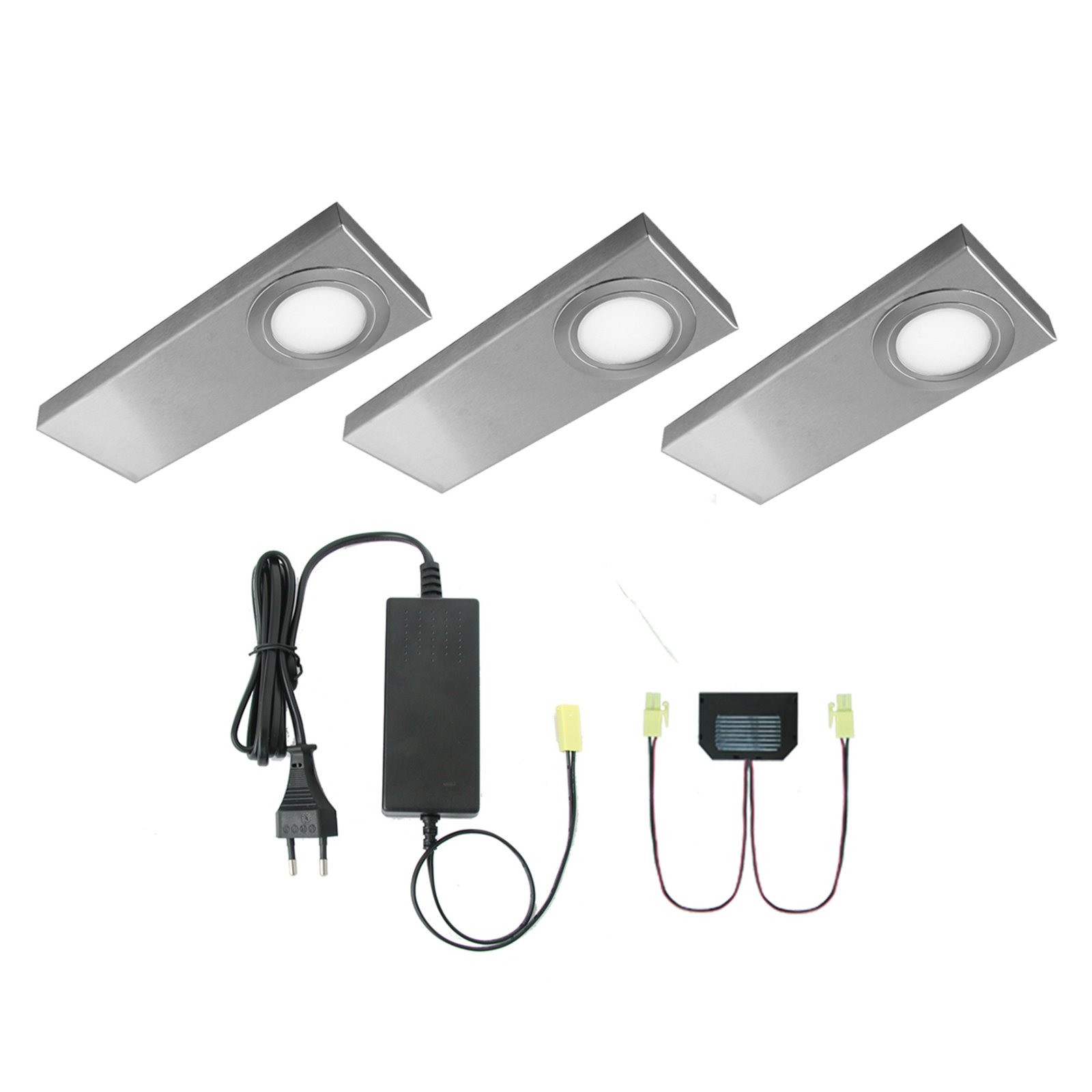 Lampada LED da incasso Tain-CF piatta, set da 3