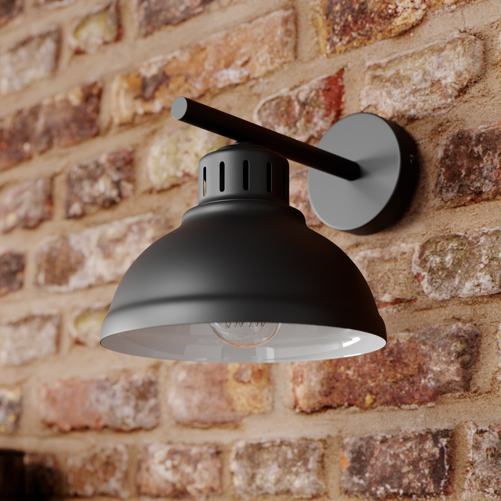 Sven wall light, 1-bulb, black