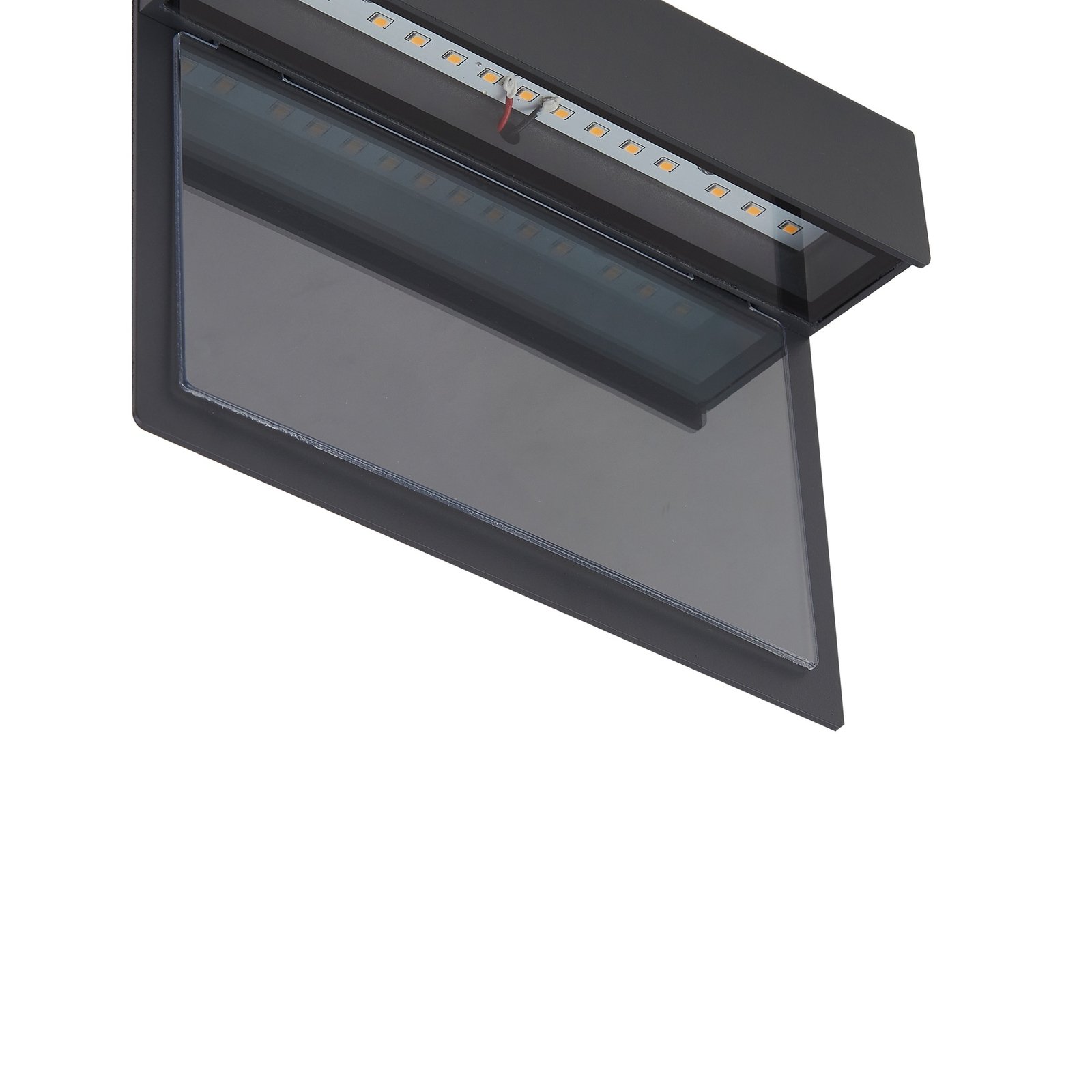 Lámpara LED Lindby para el número de la casa Antal, gris oscuro, aluminio