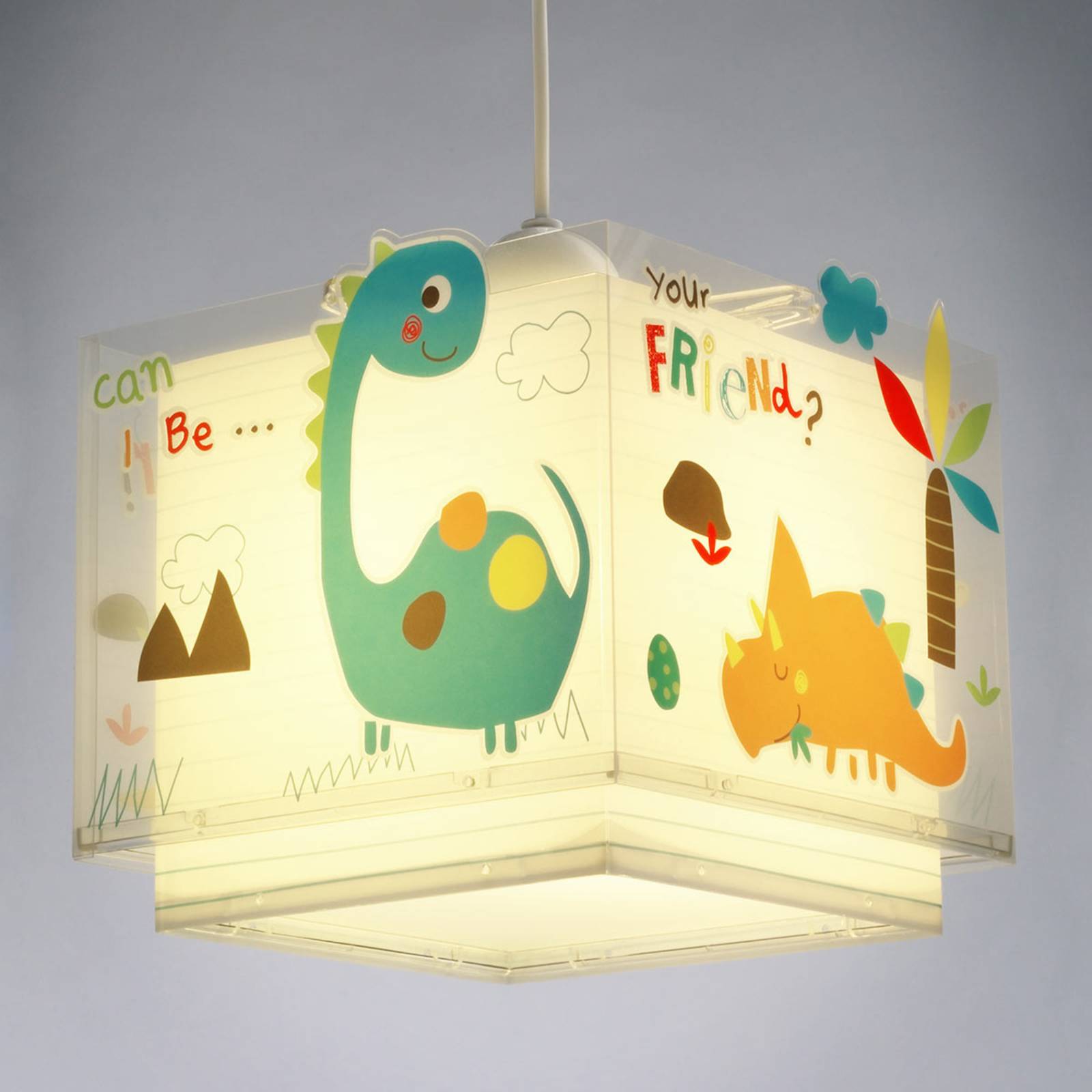 E-shop Farebné závesné svetlo do detskej izby Dinos