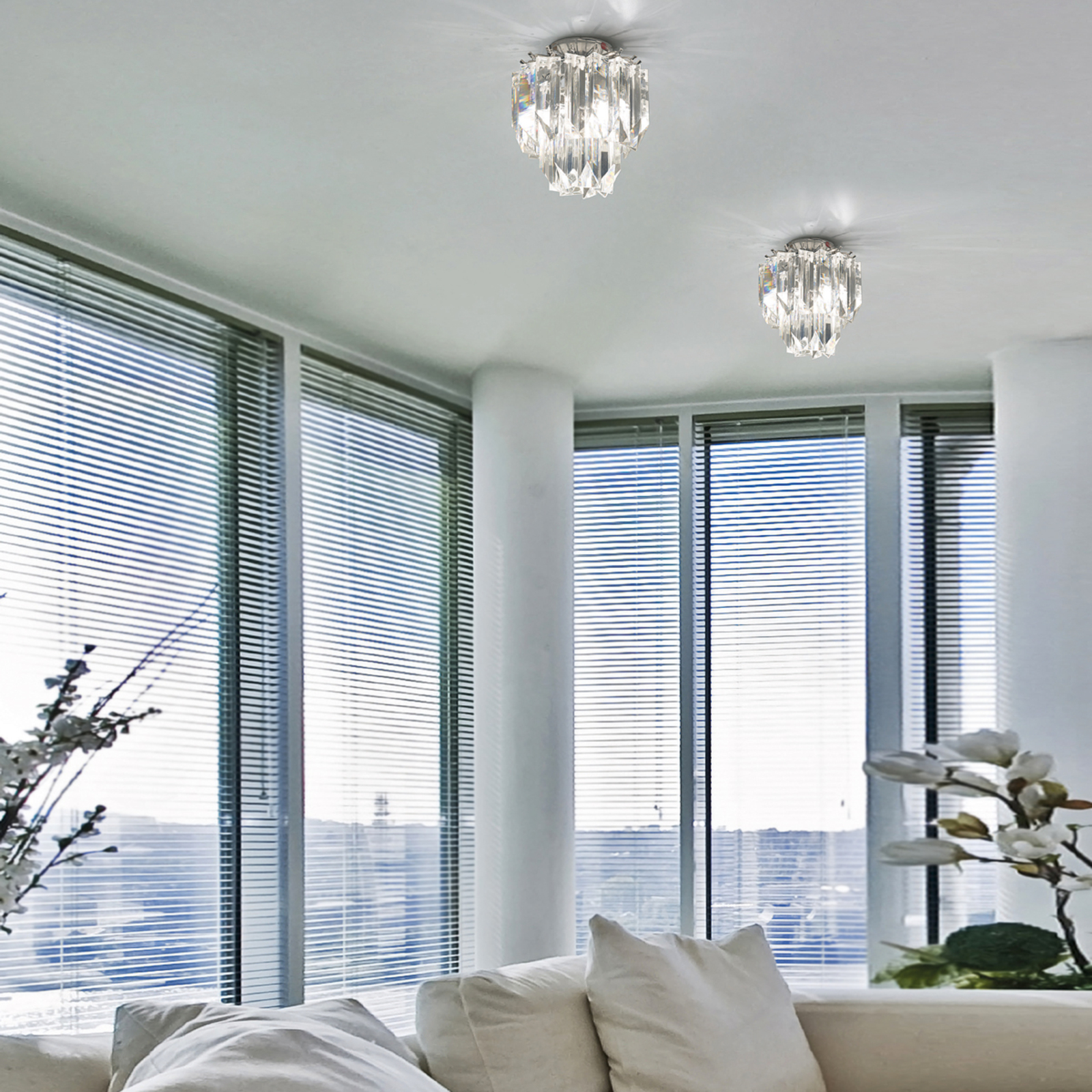 Cristalli ceiling light made of lead crystal 18 cm Lights.co.uk