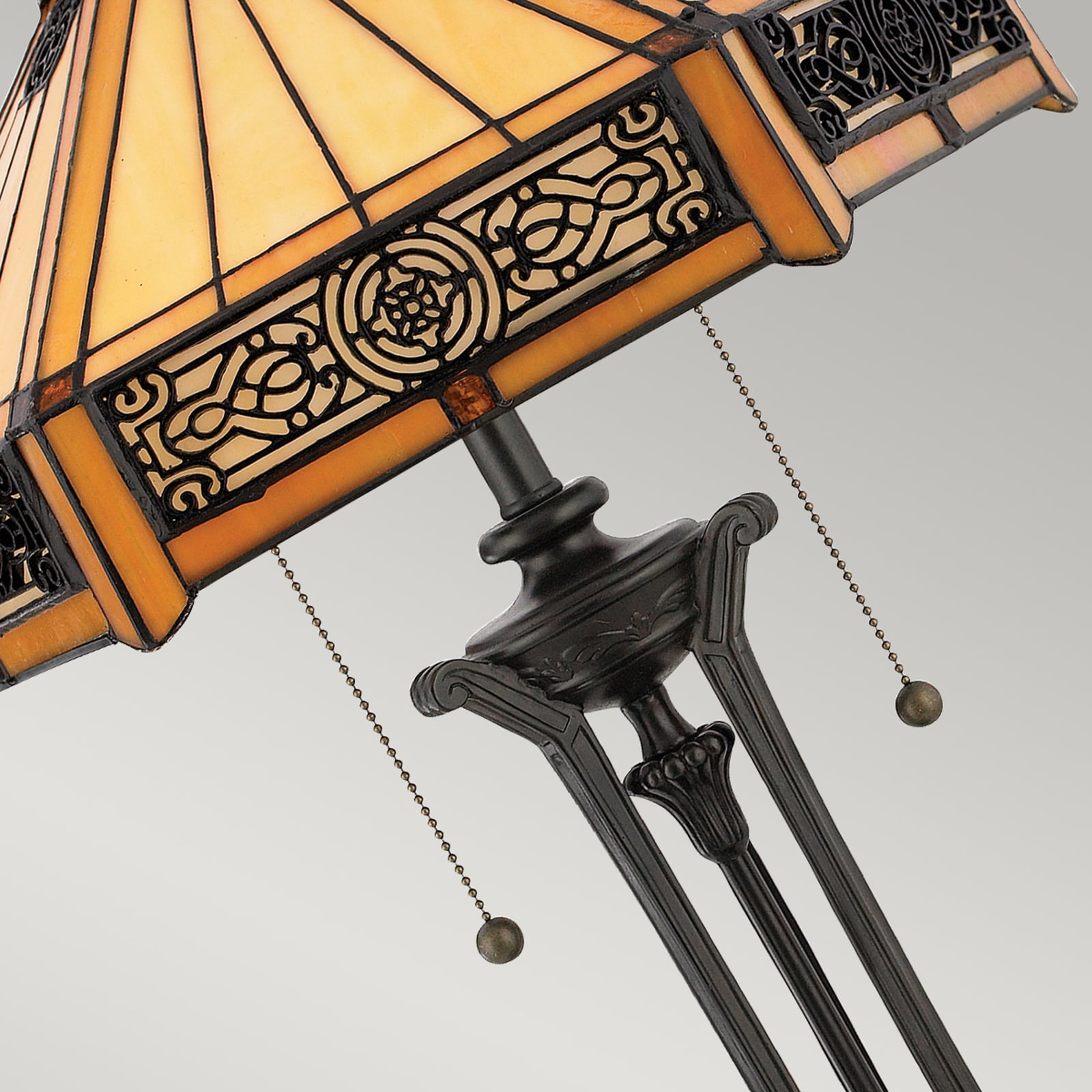 Indus bordlampe, ravfarvet/bronze, højde 58 cm – QUOIZEL