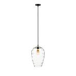 Linkeus II hanging light with clear glass shade Ø 26cm