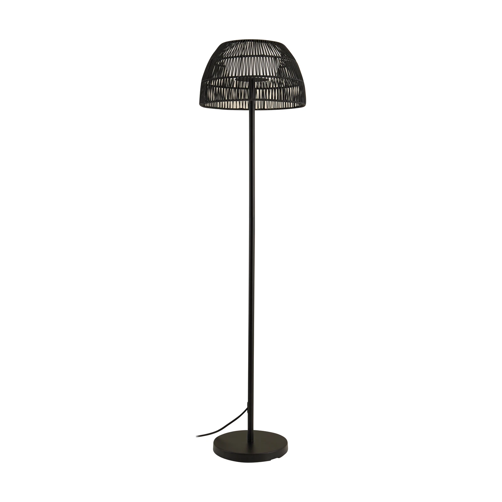 Lucande LED-golvlampa för utomhusbruk Heribio, svart, järn, 153 cm
