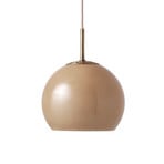 Lampa wisząca FRANDSEN Ball, cappuccino, Ø 18 cm, szkło