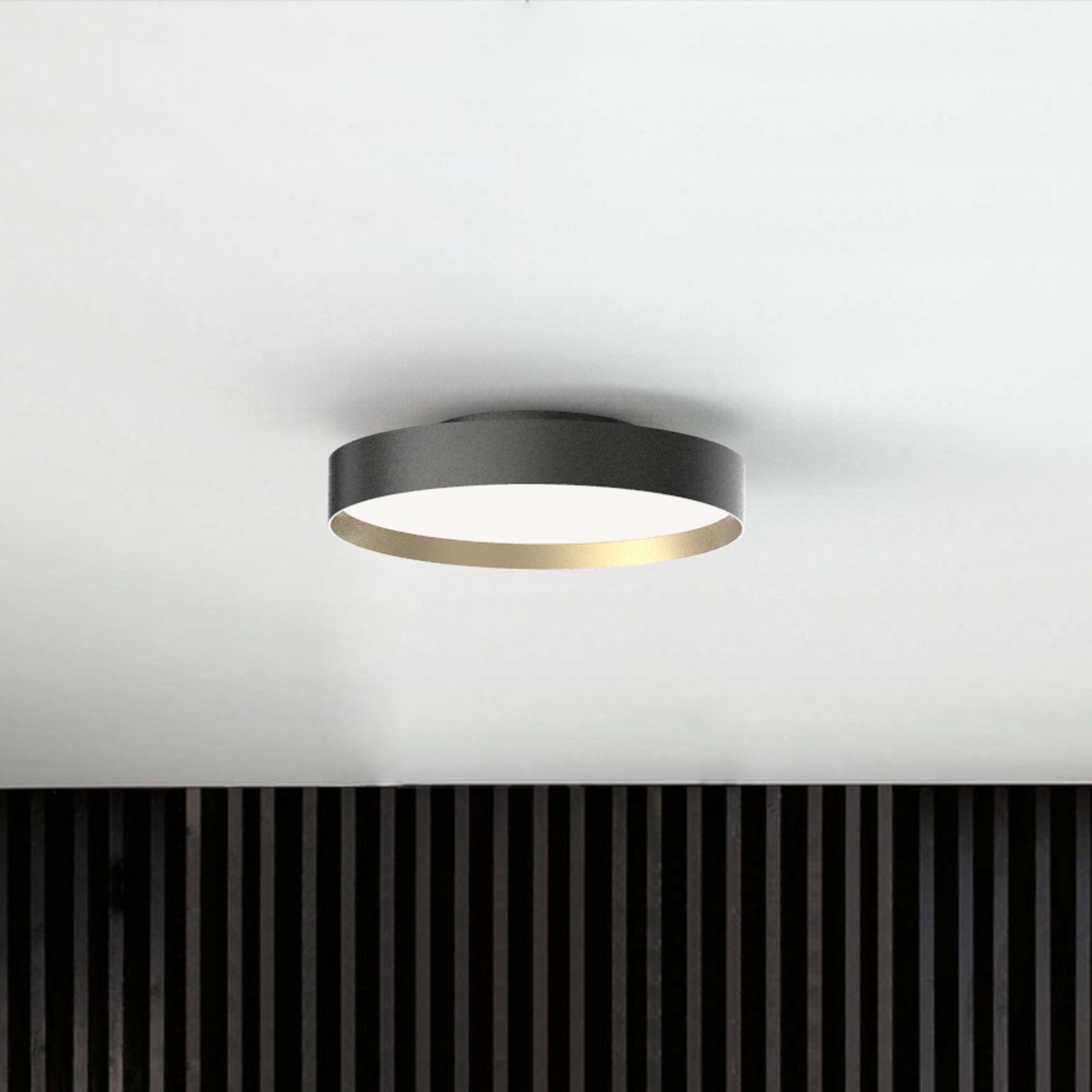 Lucia 35 Candeeiro de Tecto Black/Gold - Loom Design