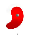 Foscarini Bit 1 aplique de parede com difusor de vidro vermelho