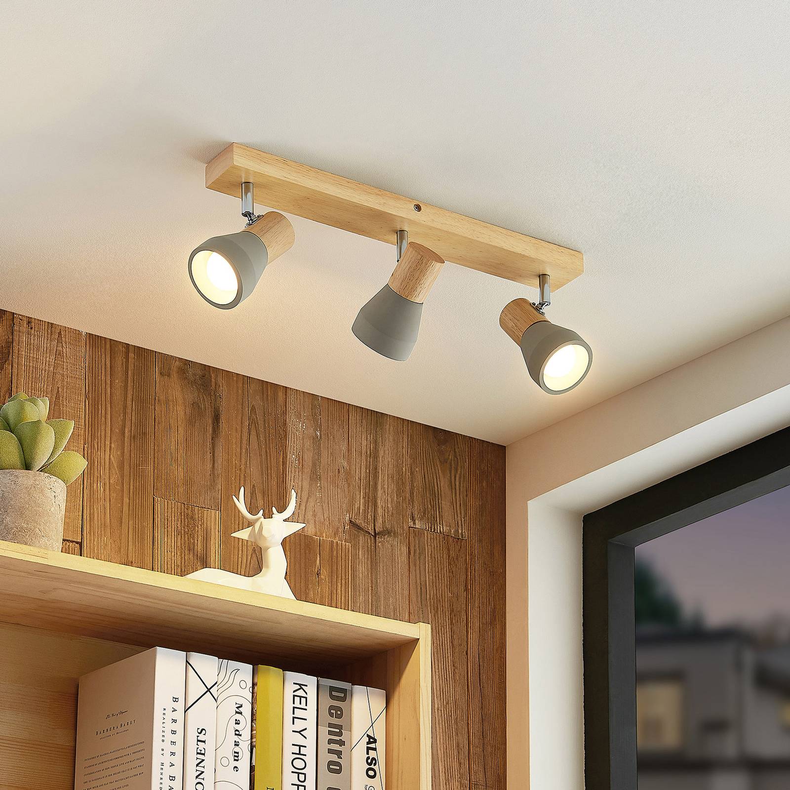 ELC Eletta LED ceiling spotlight, three-bulb