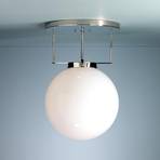 Brandt’s ceiling light, Bauhaus, nickel, 35 cm