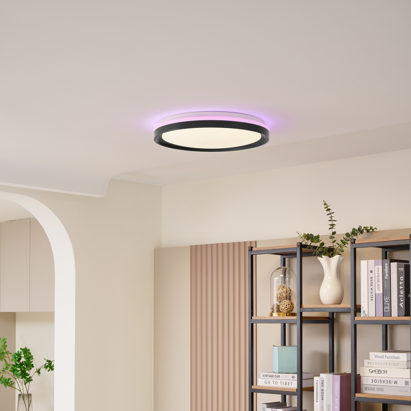 Lindby Ardena LED ceiling lamp smart RGBIC 8.5 cm