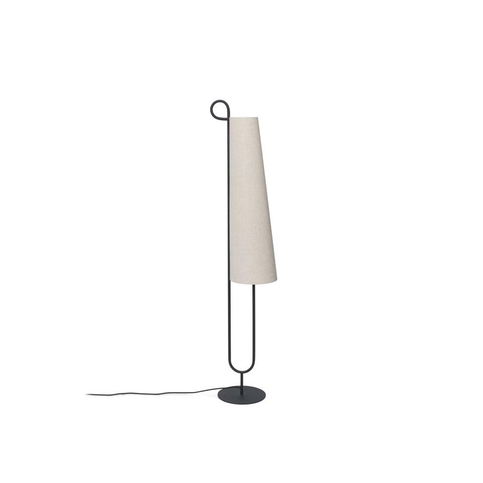 ferm LIVING Ancora lampa stojąca, żelazo, tkanina, wysokość 150 cm